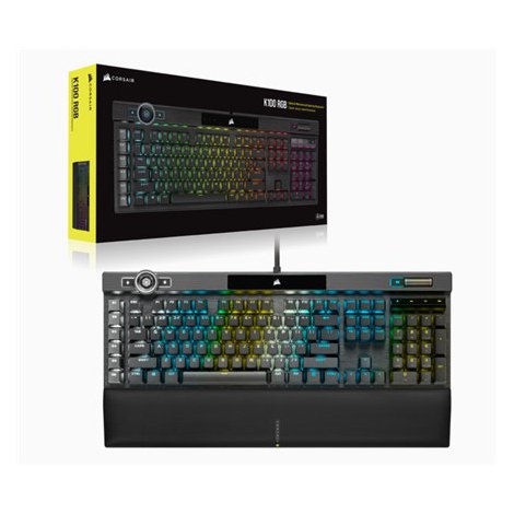 Corsair | K100 RGB Optical | Mechanical Gaming Keyboard | Mechanical Gaming Keyboard | US | Wired | Black/Red - 2